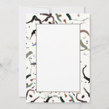 Invitaciones planas abstractas modernas y elegante