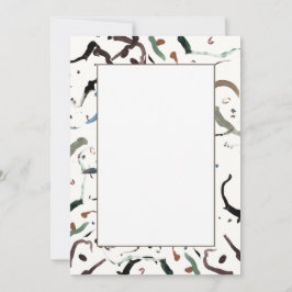 Invitaciones planas abstractas modernas y elegante