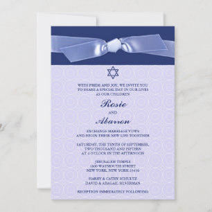 Invitaciones planas de Boda de cinta judía