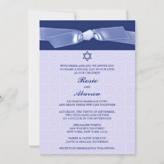 Invitaciones planas de Boda de cinta judía