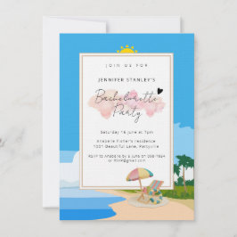 Invitaciones premium, Beach Bachelorette