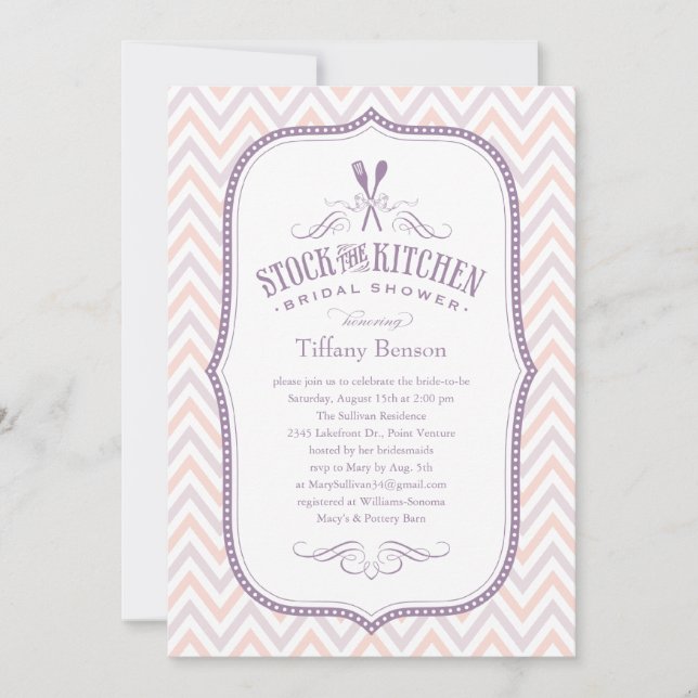 Invitaciones purpúreas claras de la ducha de la (Anverso)