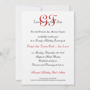 Invitaciones Red 2 de los Chicas Amigos De Noche