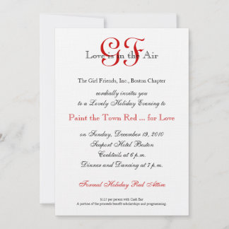 Invitaciones Red 2 de los Chicas Amigos De Noche