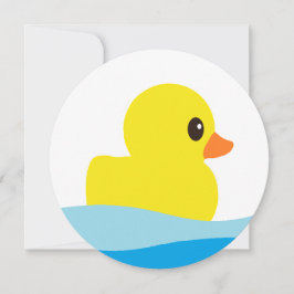 Invitaciones redondas "Rubber Ducky"
