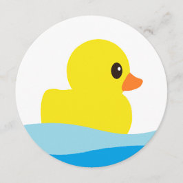 Invitaciones redondas "Rubber Ducky"