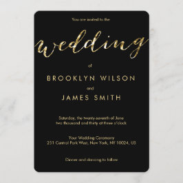 Invitaciones redondeadas a la boda negra con Relie