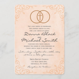 Invitaciones religiosas cruzadas cercadas de la