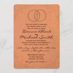 Invitaciones religiosas cruzadas cercadas de la