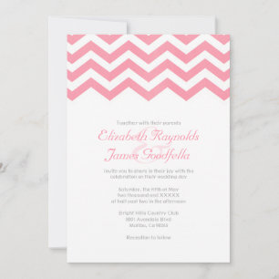 Invitaciones retras de la boda del zigzag