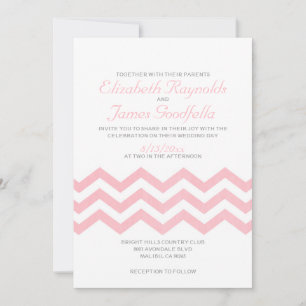 Invitaciones retras de la boda del zigzag de