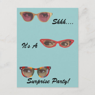 Invitaciones retras de la sorpresa del fiesta de