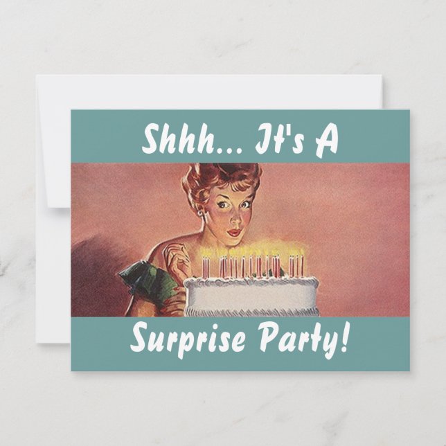 Invitaciones retras de la torta de cumpleaños del (Anverso)