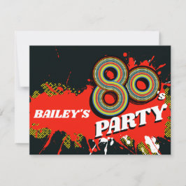 Invitaciones retro de eventos o cumpleaños Fiesta