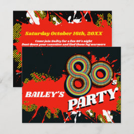 Invitaciones retro de eventos o cumpleaños Fiesta
