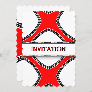 Invitaciones rojas blancas