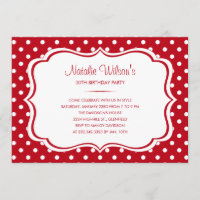 Invitaciones rojas y blancas del lunar