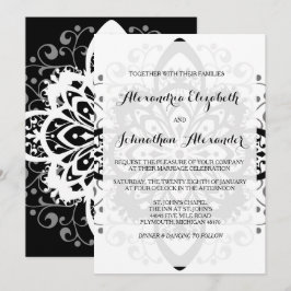 Invitaciones románticas a la boda de la boda de la