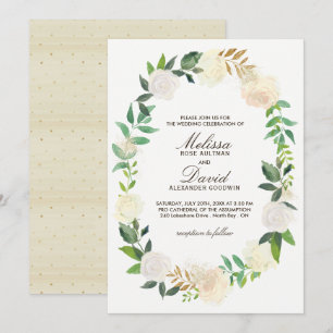Invitaciones románticas a la boda en Woodland