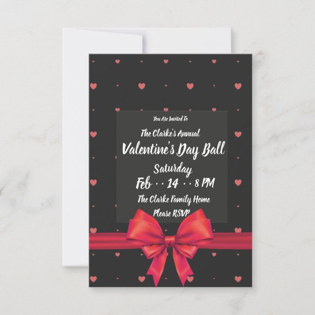 Invitaciones románticas clásicas del día de San (Anverso)