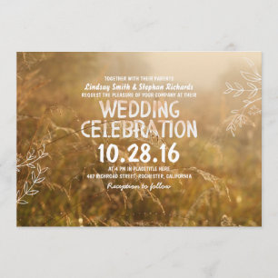 invitaciones románticas de boda al aire libre