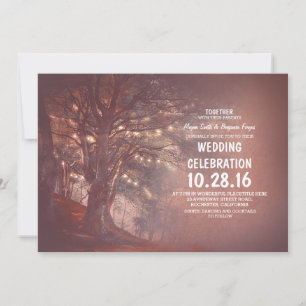 Invitaciones románticas de casamiento en árbol de 