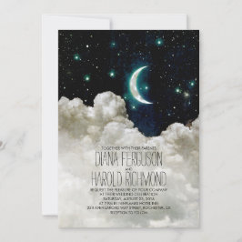 Invitaciones románticas de la luna y las estrellas