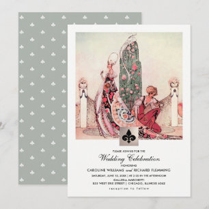 Invitaciones románticas de matrimonio personalizad
