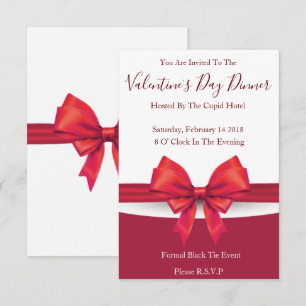 Invitaciones románticas de San Valentín rojo