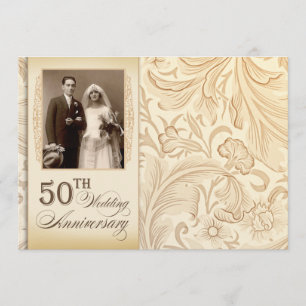 invitaciones románticas y elegantes para 50 años d