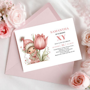 Invitaciones Rosa Claro para el Tercer Cumpleaños 
