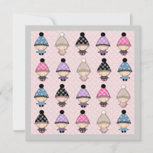 Invitaciones rosadas con lunares para baby shower