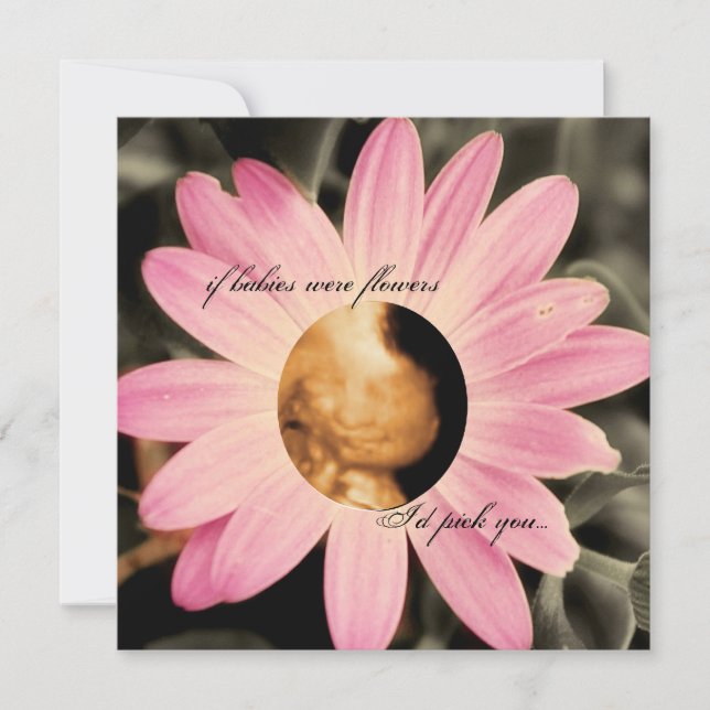 Invitaciones rosadas de Baby Shower del Sonogram (Anverso)