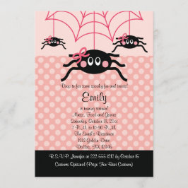 Invitaciones rosadas del cumpleaños de Halloween