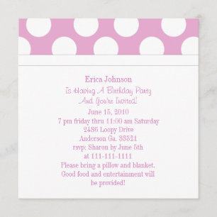 Invitaciones rosadas y blancas del fiesta del