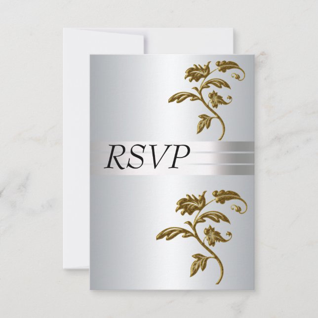 invitaciones RSVP Silver (Anverso)