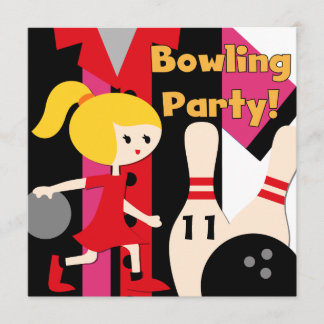 Invitaciones rubias del fiesta de los bolos del