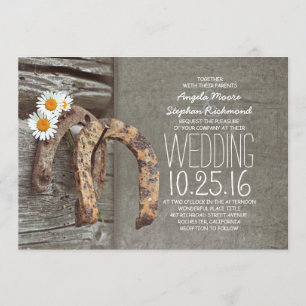 Invitaciones rusas a bodas de campo - Herraduras