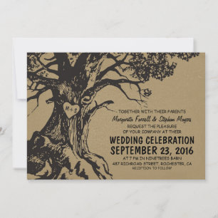Invitaciones rusas a bodas de robles antiguos