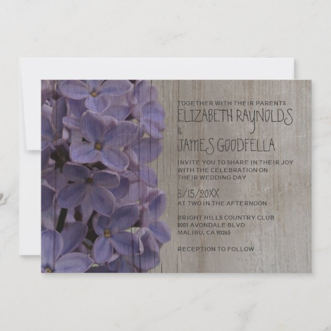Invitaciones rusas a la boda de los Lilacs (Anverso)