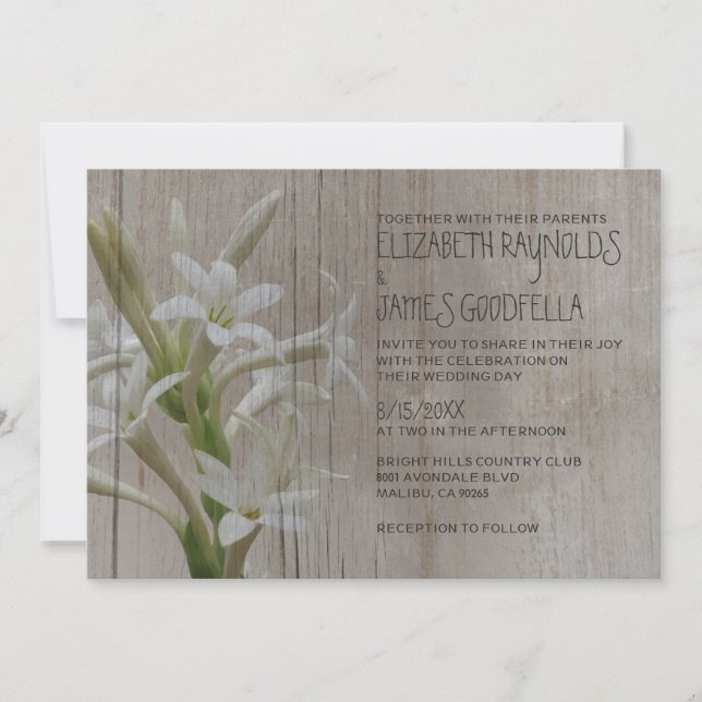 Invitaciones rusas a la boda de los tuberosos (Anverso)