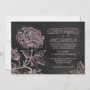 Invitaciones rusas a la boda de pizarra
