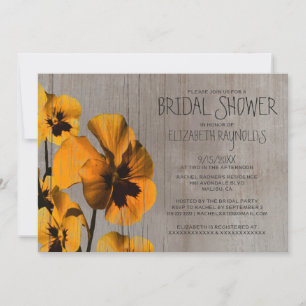 Invitaciones rusas a la ducha de novias con pansy