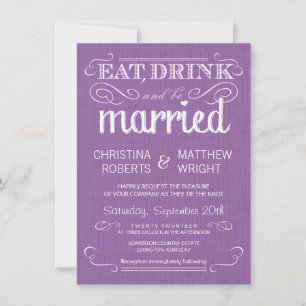 Invitaciones rusticas a bodas de bodas violetas mo