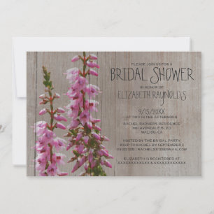 Invitaciones rusticas a duchas de novias en Heathe