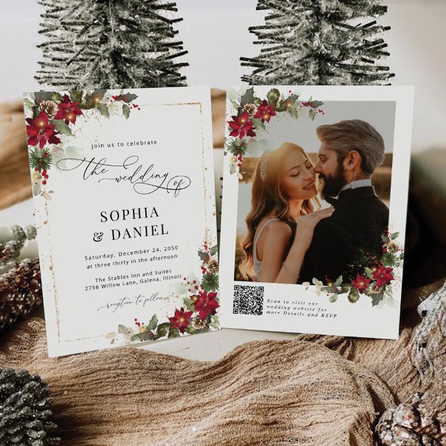 Invitaciones rusticas a la boda de fotos de pinos  (Subido por el creador)