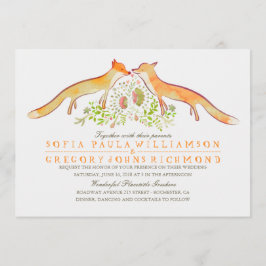 Invitaciones rusticas a la boda de Fox Woodland