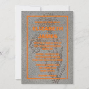 Invitaciones rusticas a la boda de Naranjas Vintag