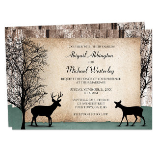 Invitaciones rusticas a la boda de venados de made