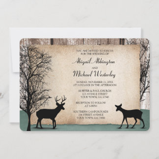 Invitaciones rusticas a la boda de venados de made
